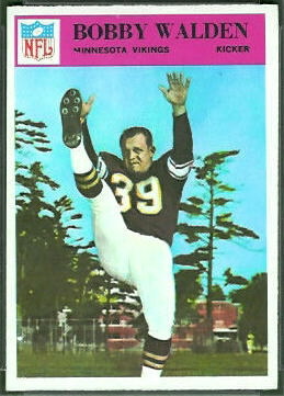 Bobby Walden 1966 Philadelphia football card