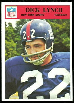 Dick Lynch 1966 Philadelphia football card Dick Lynch 1966 Philadelphia football card