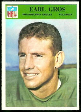 Earl Gros 1966 Philadelphia football card
