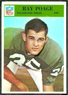 Ray Poage 1966 Philadelphia football card