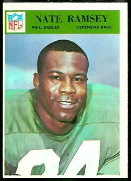 Nate Ramsey 1966 Philadelphia football card