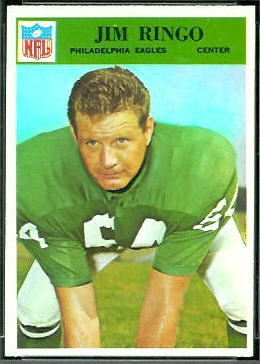 Jim Ringo 1966 Philadelphia football card