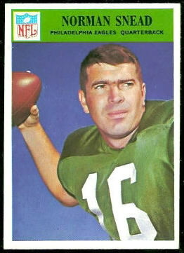 Norm Snead 1966 Philadelphia football card