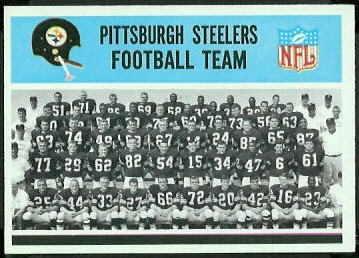 Pittsburgh Steelers Team 1966 Philadelphia football card