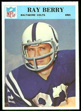 Raymond Berry 1966 Philadelphia football card Raymond Berry 1966 Philadelphia football card