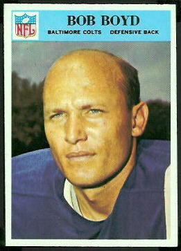 Bob Boyd 1966 Philadelphia football card
