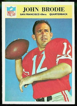 John Brodie 1966 Philadelphia football card John Brodie 1966 Philadelphia football card