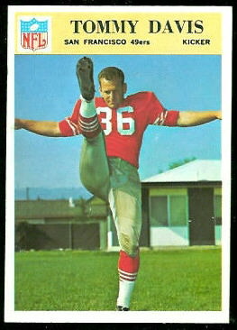Tommy Davis 1966 Philadelphia football card
