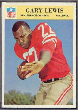 Gary Lewis 1966 Philadelphia football card