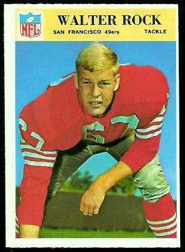 Walter Rock 1966 Philadelphia football card