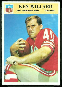 Ken Willard 1966 Philadelphia football card Ken Willard 1966 Philadelphia football card