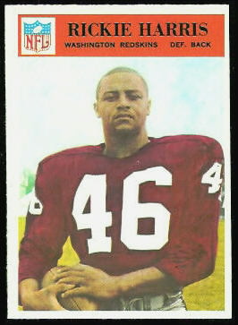Rickie Harris 1966 Philadelphia football card Rickie Harris 1966 Philadelphia football card