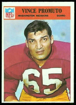 Vince Promuto 1966 Philadelphia football card