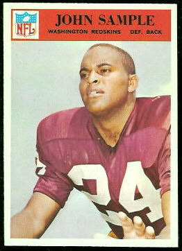 John Sample 1966 Philadelphia football card