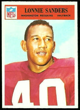 Lonnie Sanders 1966 Philadelphia football card