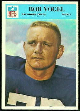 Bob Vogel 1966 Philadelphia football card