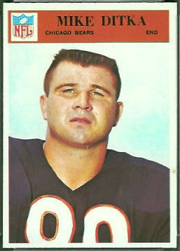 Mike Ditka 1966 Philadelphia football card Mike Ditka 1966 Philadelphia football card