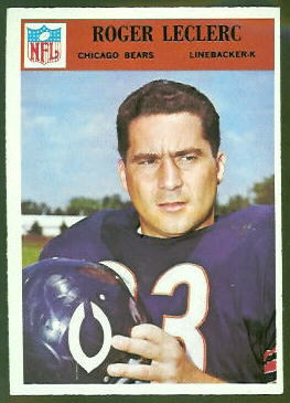 Roger LeClerc 1966 Philadelphia football card Roger LeClerc 1966 Philadelphia football card