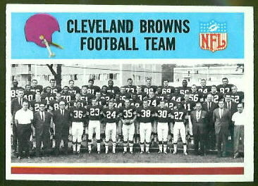 Cleveland Browns Team 1966 Philadelphia football card