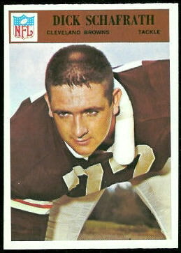 Dick Schafrath 1966 Philadelphia football card