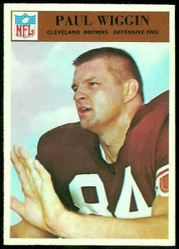 Paul Wiggin 1966 Philadelphia football card Paul Wiggin 1966 Philadelphia football card