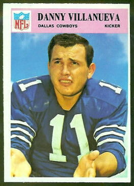 Danny Villanueva 1966 Philadelphia football card