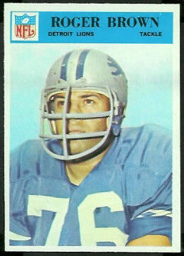 Roger Brown 1966 Philadelphia football card