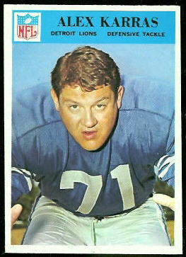 Alex Karras 1966 Philadelphia football card Alex Karras 1966 Philadelphia football card