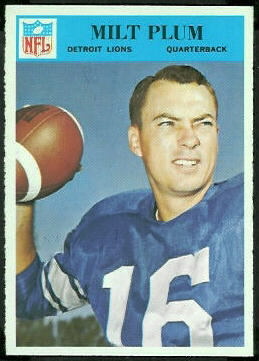 Milt Plum 1966 Philadelphia football card