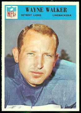 Wayne Walker 1966 Philadelphia football card