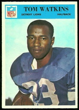 Tom Watkins 1966 Philadelphia football card