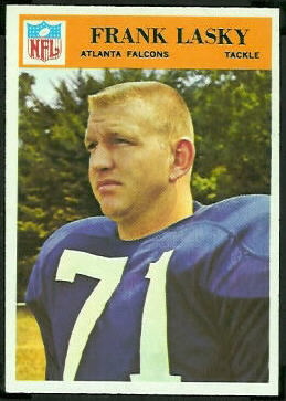Frank Lasky 1966 Philadelphia football card