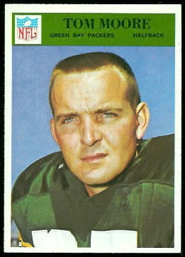 Tom Moore 1966 Philadelphia football card