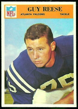 Guy Reese 1966 Philadelphia football card