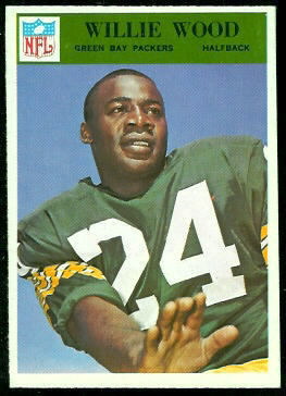 Willie Wood 1966 Philadelphia football card Willie Wood 1966 Philadelphia football card
