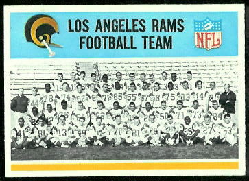 Los Angeles Rams Team 1966 Philadelphia football card