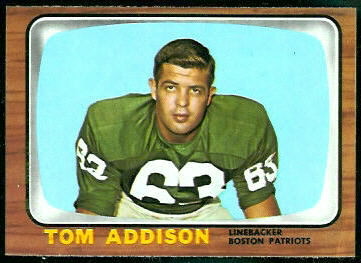 Tommy Addison 1966 Topps football card