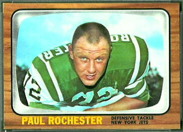 Paul Rochester 1966 Topps football card