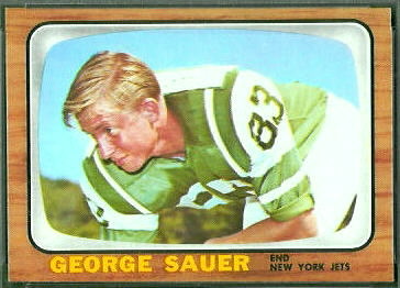 George Sauer Jr. 1966 Topps football card