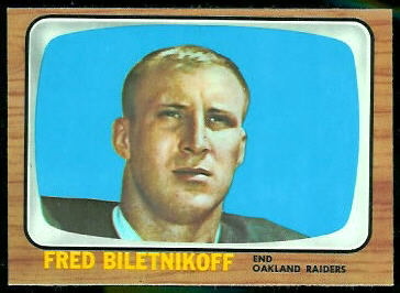 Fred Biletnikoff 1966 Topps football card