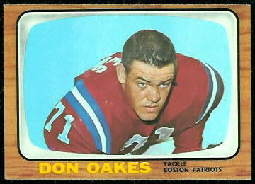 Don Oakes 1966 Topps football card