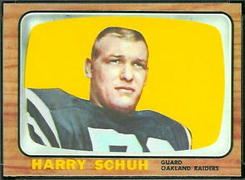 Harry Schuh 1966 Topps football card