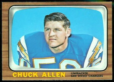 Chuck Allen 1966 Topps football card Chuck Allen 1966 Topps football card