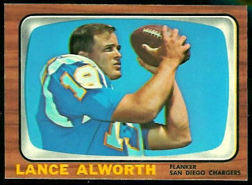 Lance Alworth 1966 Topps football card