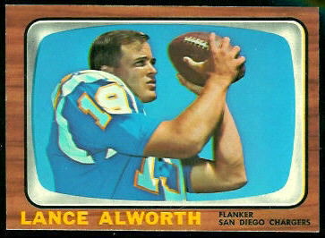 Lance Alworth 1966 Topps football card Lance Alworth 1966 Topps football card