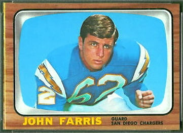 John Farris 1966 Topps football card John Farris 1966 Topps football card