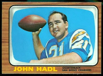 John Hadl 1966 Topps football card