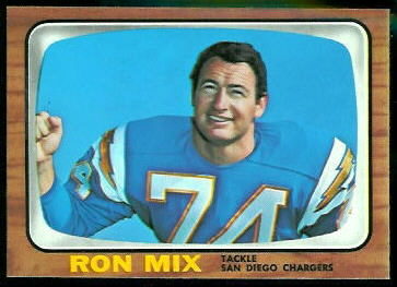 Ron Mix 1966 Topps football card