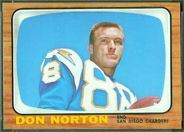 Don Norton 1966 Topps football card