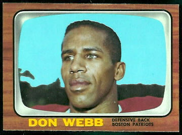 Don Webb 1966 Topps football card